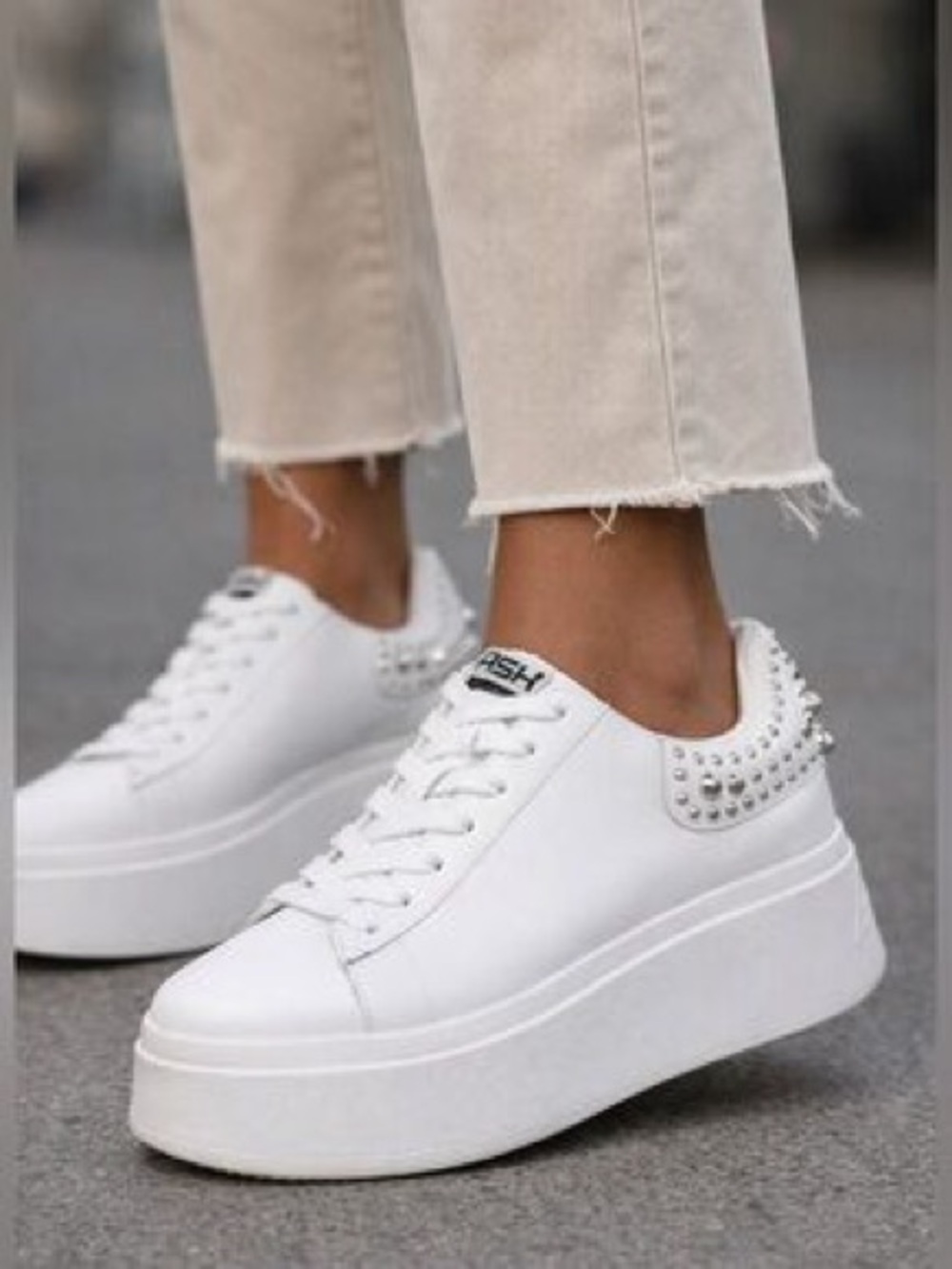 NWT Ash Women's Moby Studs Platform Embellished Sneaker EU size 37